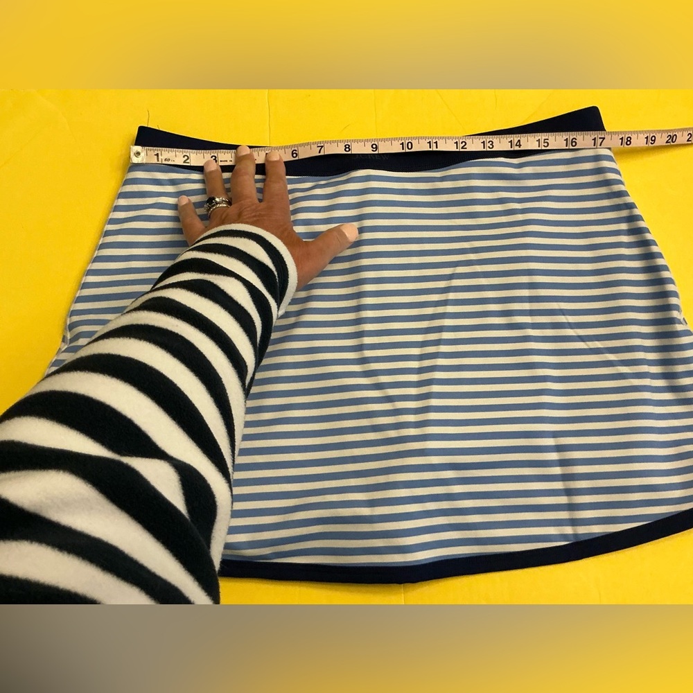 J. Crew Cloudstretch striped wrap active skirt skort sz large Pickleball tennis - Picture 7 of 8